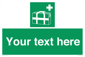 Custom sign safe condition Medical grab bag